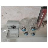 Sterling Topped Salt/pepper Shakers, Ring, Pen,