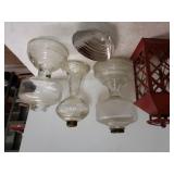 Silver Like Oyster Shell Dish, Red Lantern Candle