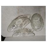 Beveled Glass Nut Bowls