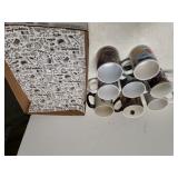 Assorted Coffee Mugs, Coffee Mat