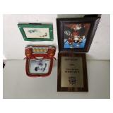Assorted Picture Frames & 2nd Place Plaque