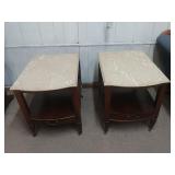 Vintage Marble Top End Tables