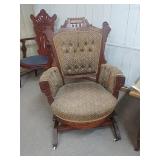 Eastlake Style Antique Rocking Chair. In Good