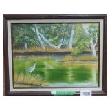 " Tuckahoe Rivers Heron" Oil Painting By Rose