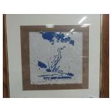 An Original Blue Heron Autograph By Artist Rose