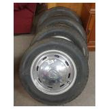 VW Rims And Tires 4 Lug 165R15. Good Tread On