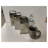 Metal Mug And Graters.