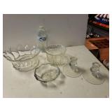 Glass Bowls And Candlestick Holders