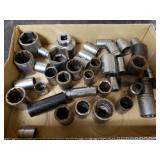 Misc Sockets: 1/2", 3/8" Some Name Brands