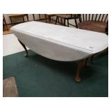 Painted White Drop Leaf Coffee Table