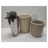 Mix Drink Shaker & Crocks