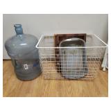5 Gal Plastic Water Jug, Wire Crate & More
