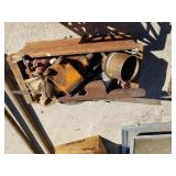 Assorted Hardware In Wood Container