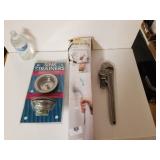 Sink Strainers M, Safe Gripper And Pipe Wrench