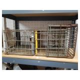 Antique Metal Milk Crates