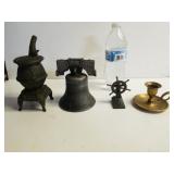 Cast Iron Banks Candle Holder  And Pencil
