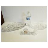 Glassware Small Vase And Clock