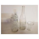 Coca-cola Bottles And Glass