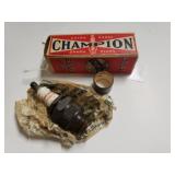 Vintage Atlas Champion Spark Plug C-7 18mm 1" Hex