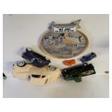 Assorted Toy Model Cars & Car Show Plaque