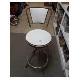 White Covered Bar Stool