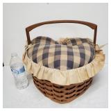 Wooden Basket With Cushioned Top