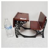Small Wooden Desk With Cast Iron Legs