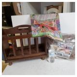 Wooden Magazine Rack, Couch Cover And Outdoor