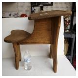 Wooden Desk With Seat Attached