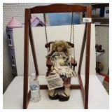 Wooden Swing With Doll