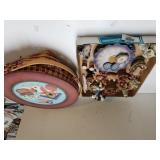 Patriotic Basket & Assorted Small Figures