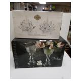 Crystal Lotus Candle Holders  & Claudia Footed