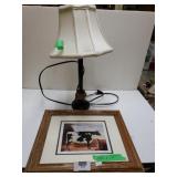 Brown Desk Lamp. Cow Picture