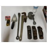 Trowel. Pipe Wrench  Clamps And Planers