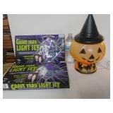 Graveyard Lights And Lighted Pumpkin