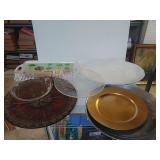 Serving Platters. Rolling Pin And Pie Plate