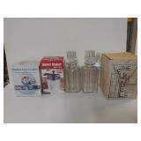 The Funnel. Decanter. Donut Maker And Perfect Egg