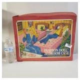 Vintage Fashion Doll Bedroom Case With Barbie