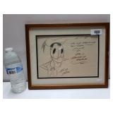 Signed Donald Duck Sketch