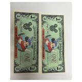 (2) Disney Dollars