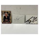 (3) Autographed Cards - Linda Evans, Shaquille