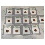 Lot 13 Uncirculated Cents - INB Certified