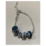 Art Murano Nautical Ocean Blue Bead Bracelet Some