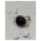 Amethyst Gemstone Ring Marked .925