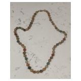 Quality Vintage Gemstone Bead Necklace w/Gold