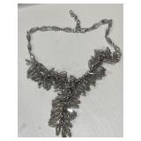 Vintage Faceted Glass Drop Choker Necklace