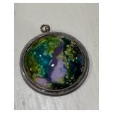 Handmade Murano Art Pendant Likely Sterling