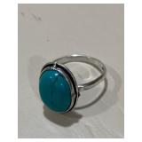 Southwestern Turquoise Ring Marked .925