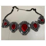 Ruby Diamond Rhinestone Bling Choker