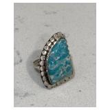 Dominican Larimar Gemstone Ring Marked .925